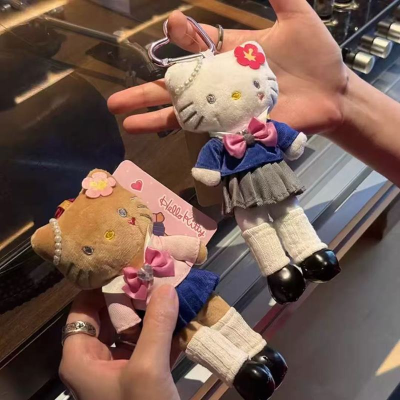 新款高校精灵长腿hellokitty包包挂件可爱毛绒公仔玩偶凯蒂猫挂饰|undefined
