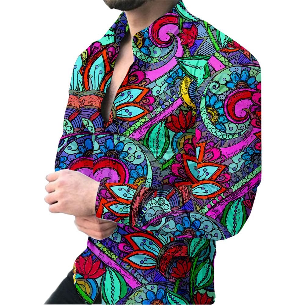 New 3D printed shirt series 2024 men's casual top_voghion.com