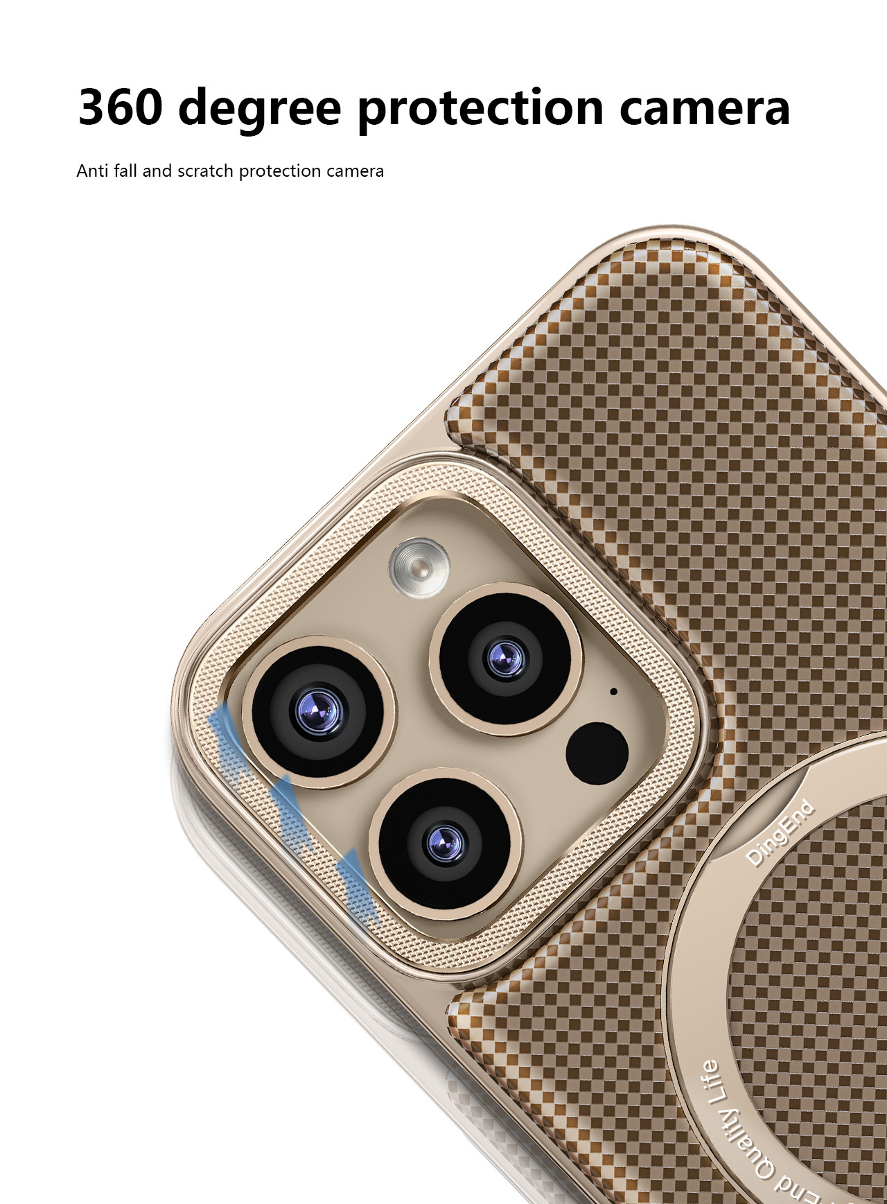 Ốp lưng da iPhone 17 Pro Max có giá đỡ xoay 360 độ, dùng cho iPhone 15 Pro/16 Pro Max — đen, xám, màu nâu chi tiết 7