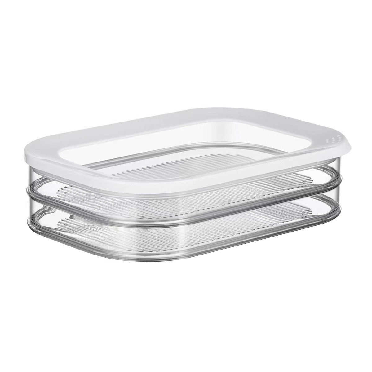 Caja de carne cocinada transfronteriza de venta caliente caja de almacenamiento sellada refrigerador Bacon con cubierta de almacenamiento de alimentos caja de carne cocinada transparente