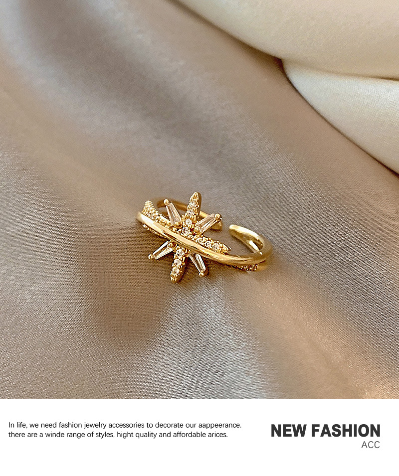 zircon elegant niche light luxury design index finger ring copper ringpicture3