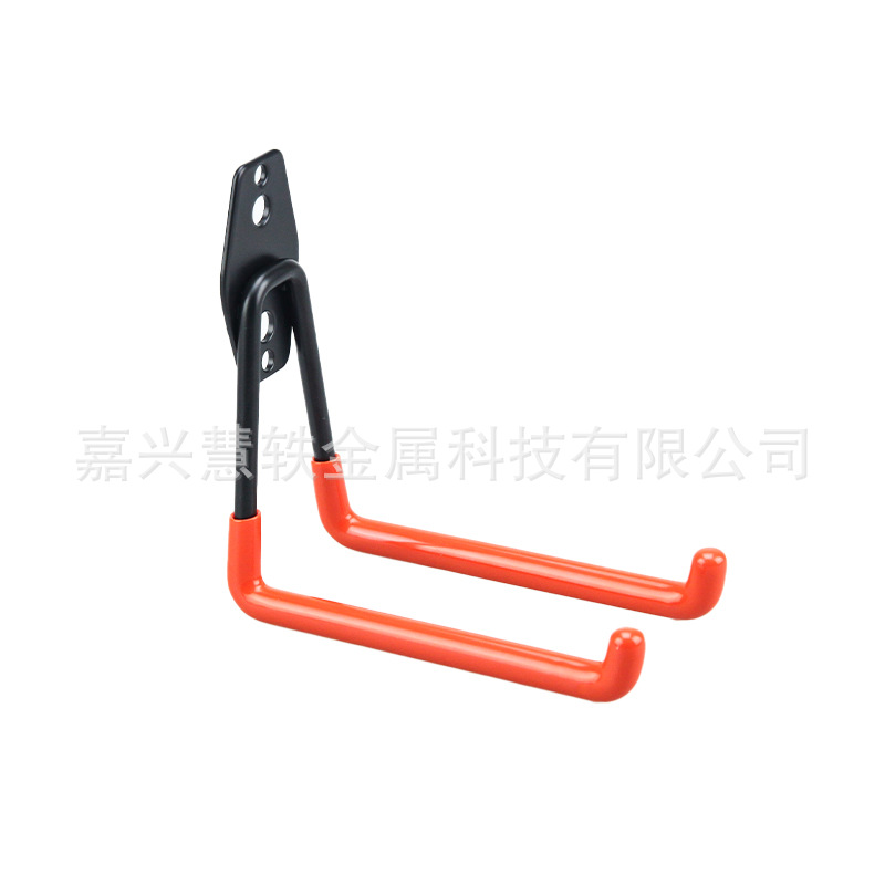 Gancho de garaje, pared de almacenamiento de jardín, canasta colgante pesada, borde de mesa de metal de hierro, gancho doble redondo, gancho adhesivo