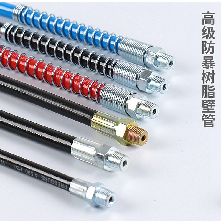 Pistola de grasa manual manguera máquina de mantequilla accesorios tubo de hierro tubo de acero pistola de grasa manguera de resina tubo duro manguera de aceite