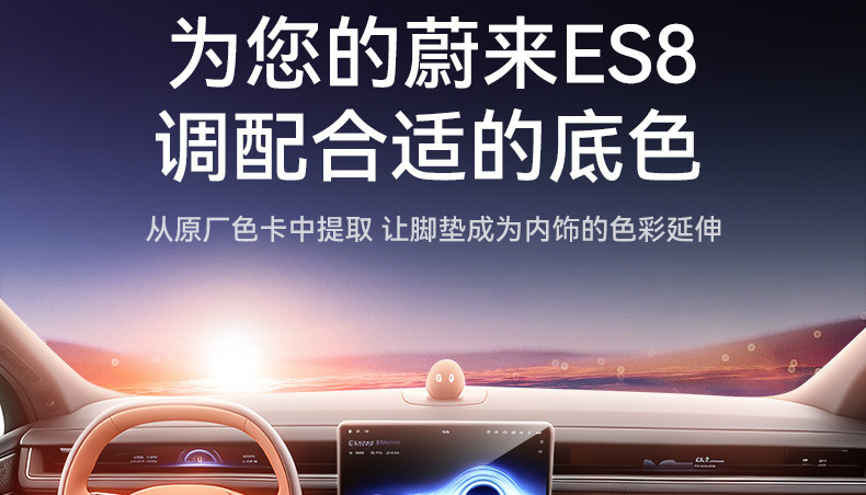 Suitable for Nio ES8, full-coverage floor mats for 26 models of five, six, and seven-seater cars, modified interior accessories, trunk mat