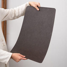 厂家现代防水皮革茶席禅意简约皮质防水茶桌布家用桌旗干泡茶盘垫