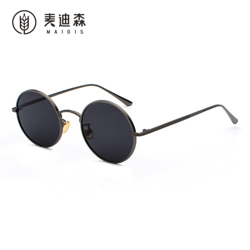 Jet 8343 Metal Round Frame Sunglasses for Women Korean Fashion Retro Punk Style Sunglasses for Men Harajuku Style Personalized Sunglasses