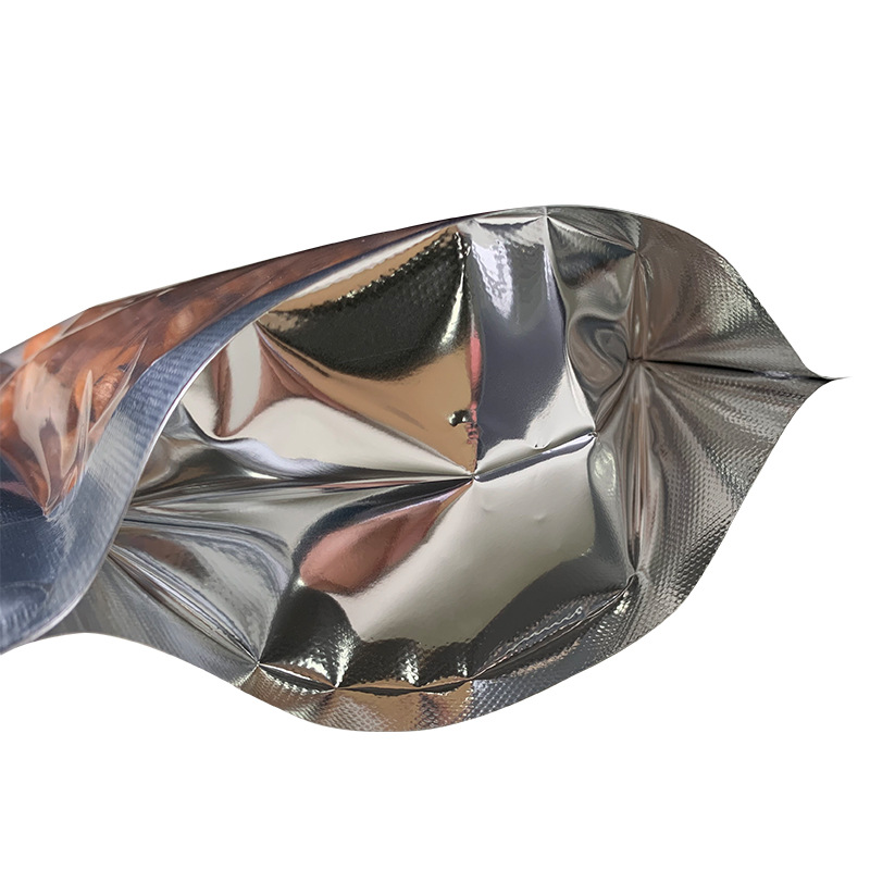 Venta al por mayor de aluminio Yin y Yang bolsa autosellante tuerca caramelo ocio bolsa de embalaje de alimentos bolsa compacta de papel de aluminio de frutas secas