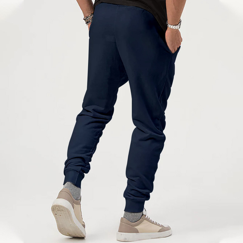 ​​Men's Slim-Fit Jogger Pants - Stretch Cotton Blend With Drawstring Waist, Versatile For Casual & Light Exercise (S-XXXL, Navy/Black/Olive Green)​​_voghion.com
