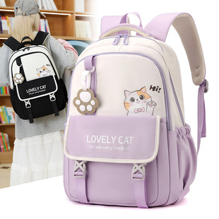 Schoolbag for Primary School Students New Large Capacity Lightweight Backpack for Grade 1-6 Cartoon Girl Backpack Student Bag