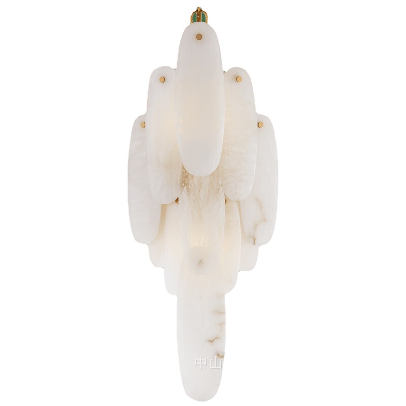 Customized Alabaster Wall Lamp Hotel Lobby Club Hall Living Room Aisle Villa Sales Office Banquet Hall Wall Lamp