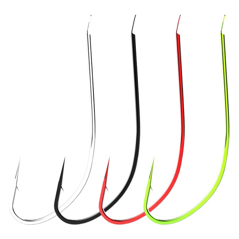Jiangzhu Akita Fox fish hook wild fishing leisure thin long handle grouper white stripe carp male fish hanging red worm fishing hook