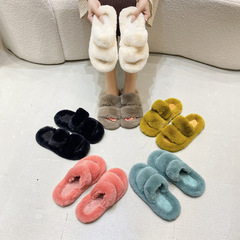 外貿毛毛拖鞋女外穿時尚款大碼家居保暖月子棉拖外貿批發