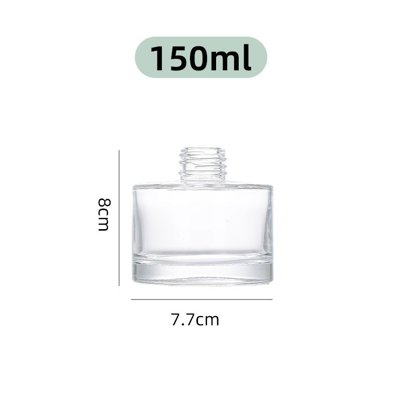 透明大肚圆柱香薰瓶香水扩香挥发瓶摆件家用室内无火藤条香薰空瓶|undefined