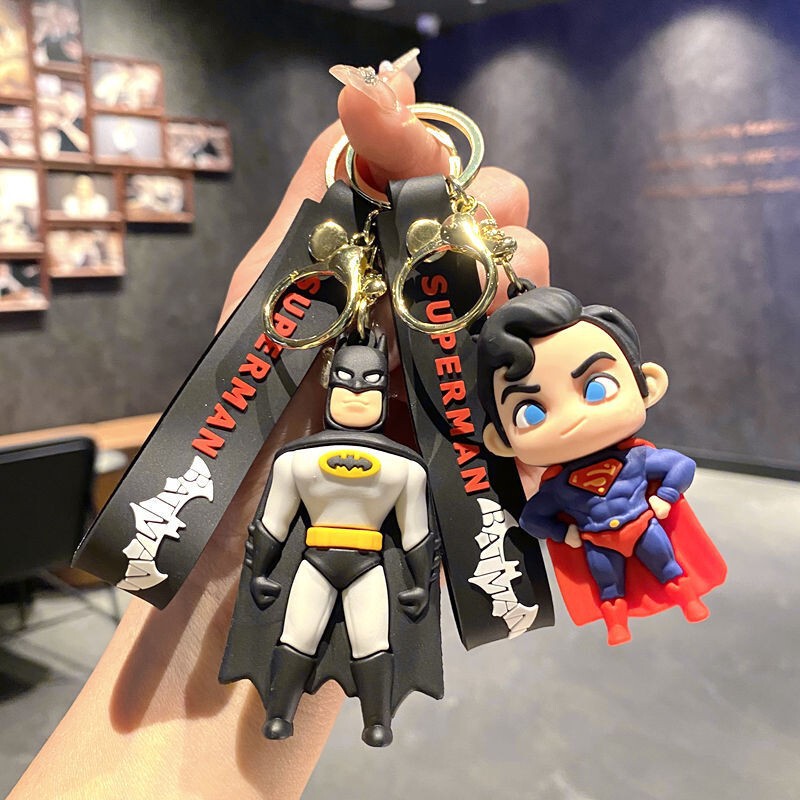 Cross-Border Marvel Cartoon Batman Superhero Keychain Men's and Women's Bag Accessories Small Gift Keychain Cross-Border Marvel Cartoon Batman Superhero Keychain Men's and Women's Bag Accessories Small Gift Keychain
