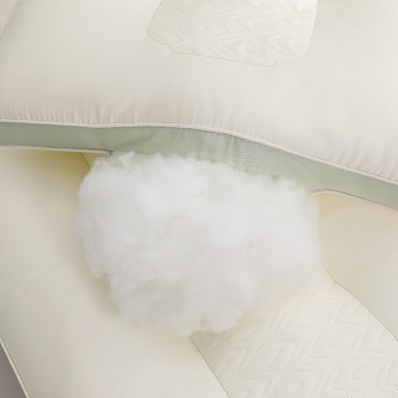 Almohada de proteína de seda respetuosa con la piel almohada de protección del cuello de alto soporte núcleo súper suave almohada de protección de la columna cervical tridimensional