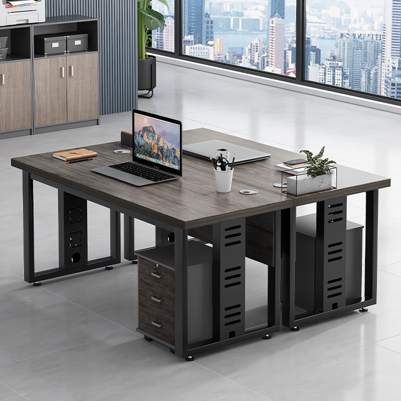 Escritorio de oficina simple Escritorio de personal moderno mesa de oficina y silla combinación 2/4/6 personas Escritorio de oficina Mesa de computadora financiera