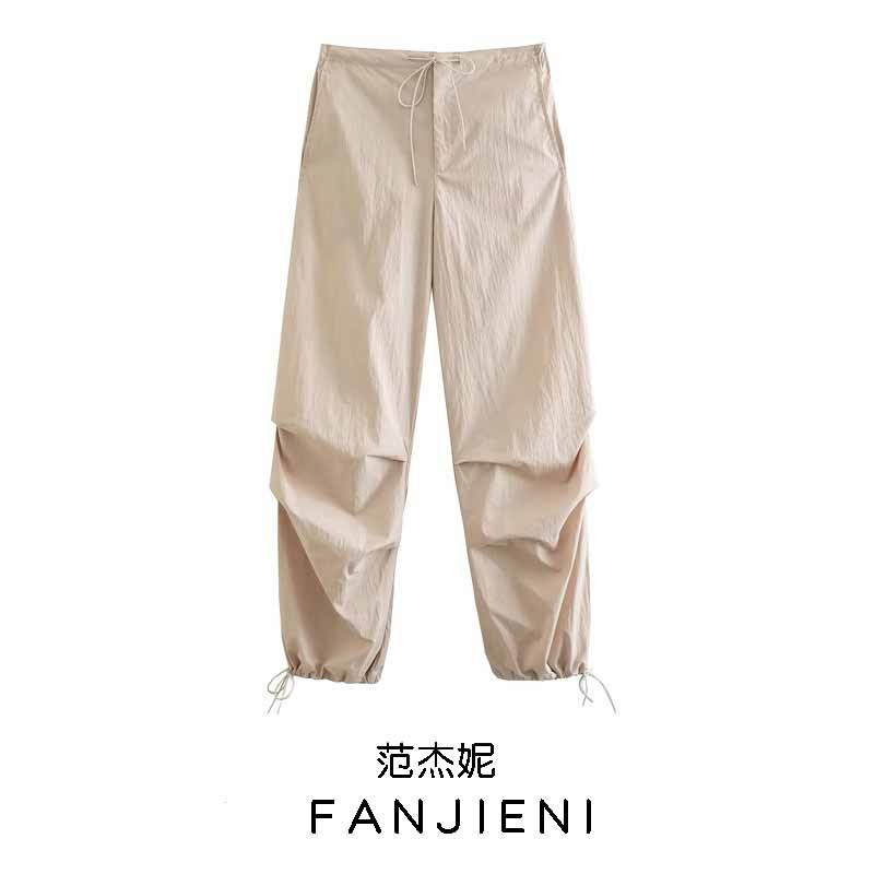 ZR foreign trade wholesale European and American style women's casual fashion Joker high waist jogging pants paratrooper pants 7385 529 711