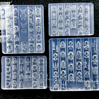 新款热卖跨境网红欧式神殿飞马女神古罗马风格灵犀美甲高透模具