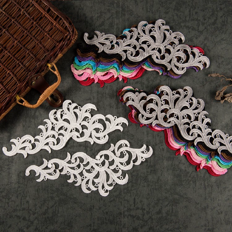 Кружевная вышивка водорастворимый цветок симметричная ткань патч ручной работы аксессуары для свадебного украшения