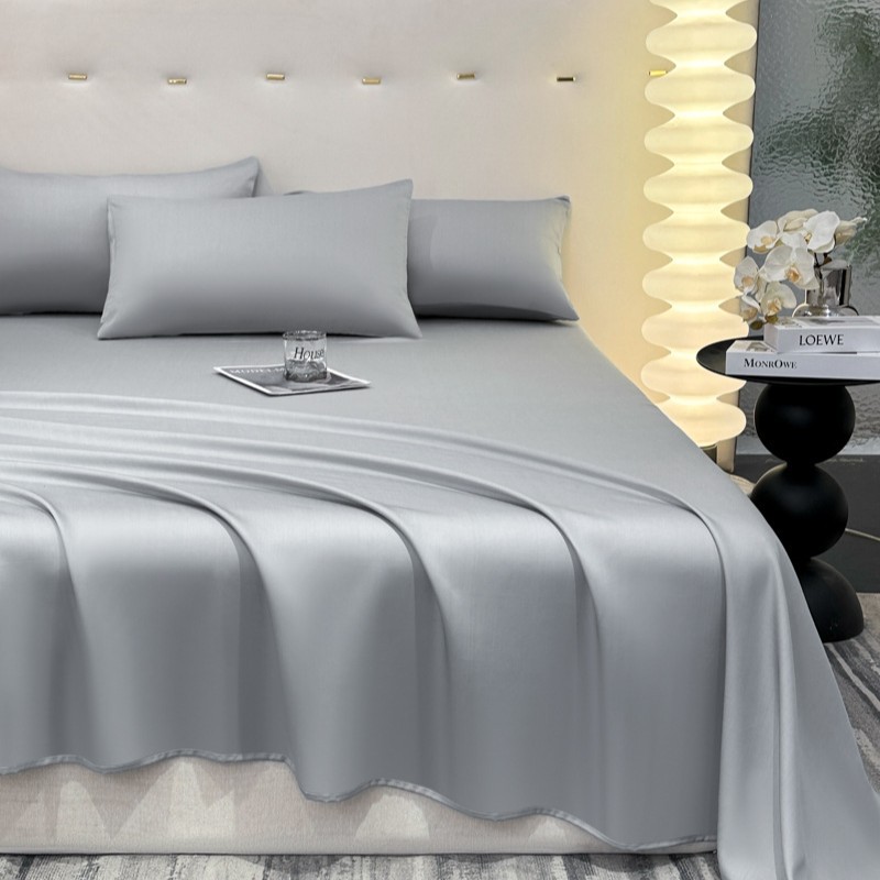 Nuevas sábanas de seda de una sola pieza de verano fresco edredón funda de almohada individual cama individual seda de hielo juego de seda de tres piezas 2025 nuevo