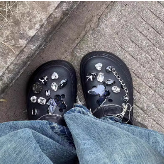 Transfronterizo Amazon ajuste agujero zapatos accesorios zapato hebilla DIY accesorios decorativos zapatillas hebilla sandalias Flor del zapato tridimensional