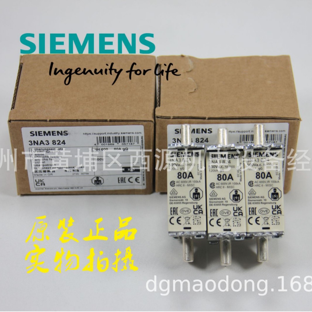 3NA3824 西门子NH000熔断器 80A gG