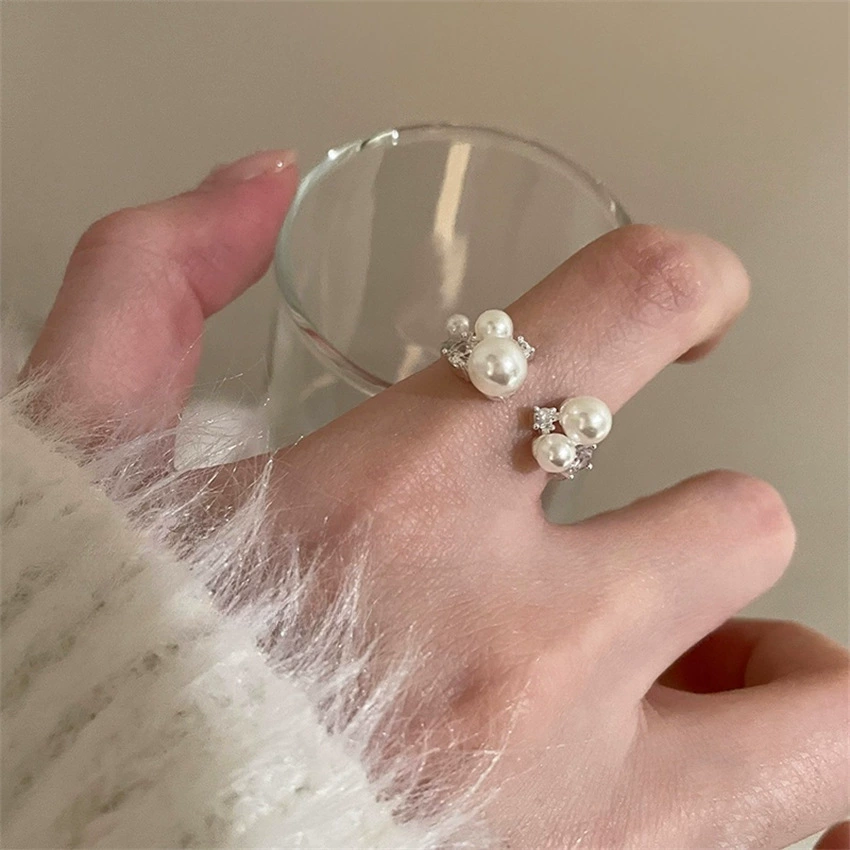 Кольцо (Brand zirconium) серебро 925 с жемчугом — лёгкая роскошь, качественное, не тускнеет