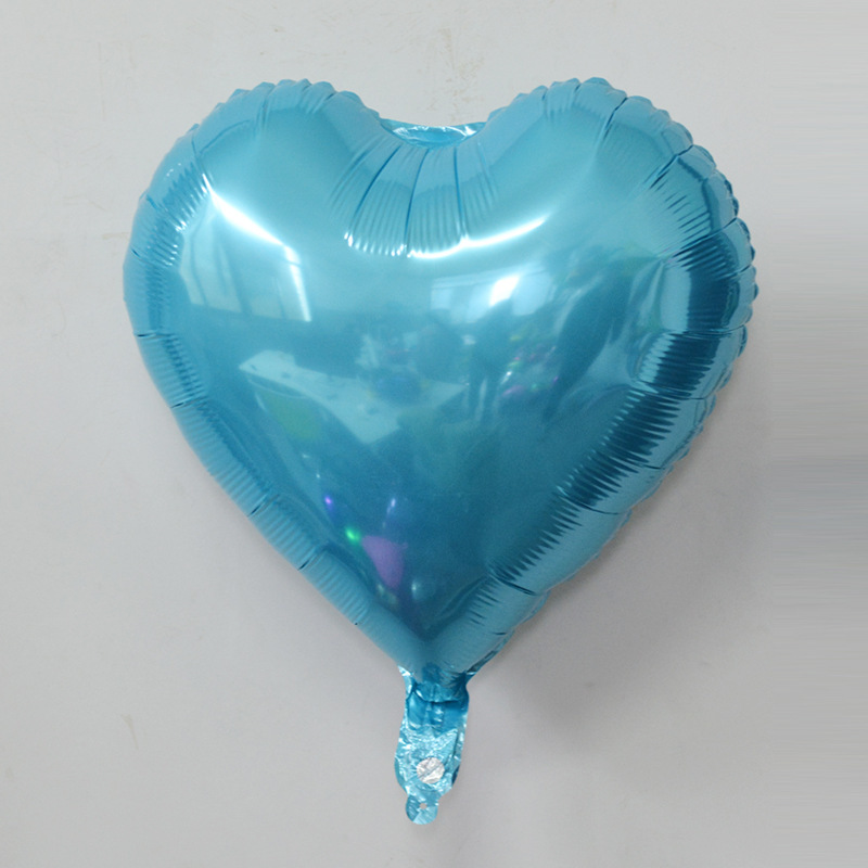Globo de aluminio en forma de corazón de un solo color de 18 pulgadas para decoración de bodas y el Día de San Valentín, globo liso en forma de corazón para el Festival Qixi para la decoración de la sala de bodas.