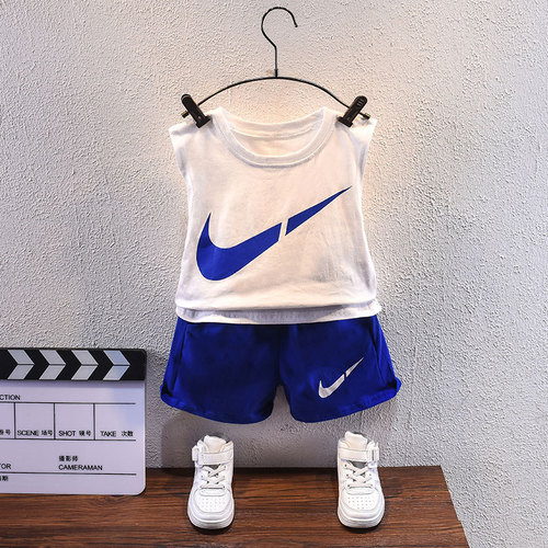 Boy's summer set, thin and stylish 2024 new fashion middle child casual children's two-piece set