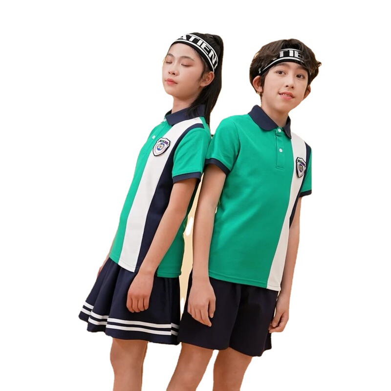 瀾洋貝服飾小学生半袖クラス服夏高校学生制服夏服セット先生綿bt61|undefined