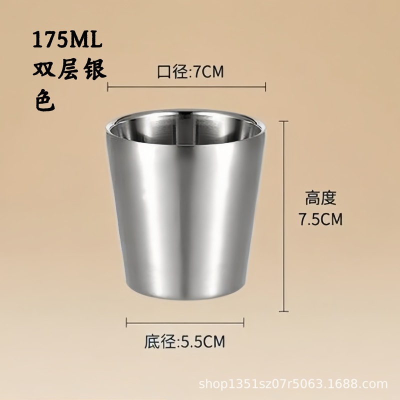 304 ステンレス鋼カップ単層水カップインビールカップ冷たいドリンクカップレストランジュースカップ落下防止カップはロゴでカスタマイズできます|undefined