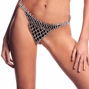 European and American Style Fashion Gem Underwear Accessories Nightclub Beach Rhinestone Chain G-string Sexy Body Chain