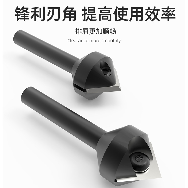 Cuchillo en forma de V de grado industrial carpintería recorte cortador de cabeza aleación biselado 90 grados máquina de grabado cortador de fresado de 45 grados cuchillo en forma de V nuevo producto