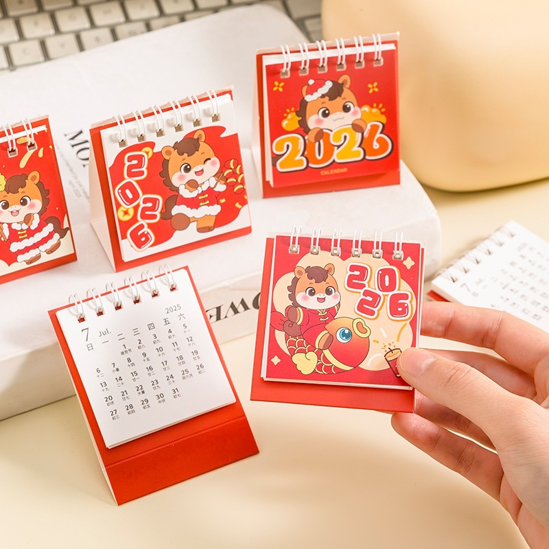 2026 New Year Pony Mini Desk Calendar 8 Books