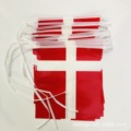 丹麦图案户外悬挂吊旗 世界各国庆典宣传三角串旗彩旗