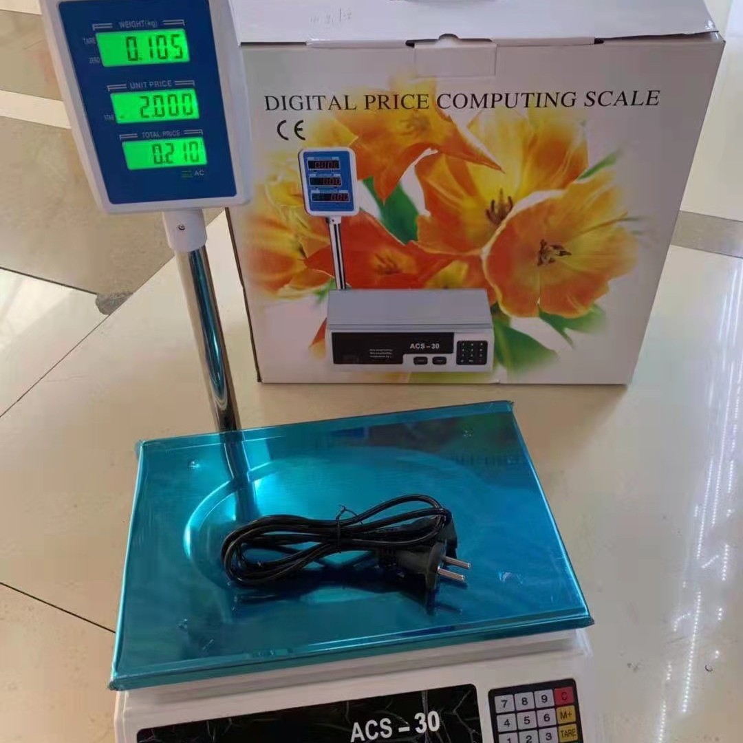 24 llaves brazo vertical 40 kg báscula electrónica báscula de mesa báscula de exportación báscula de frutas báscula de comercio exterior con cargador