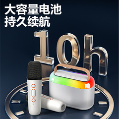 Cross-border new portable speaker integrated microphone children family karaoke outdoor karaoke Bluetooth sing-along for everyone