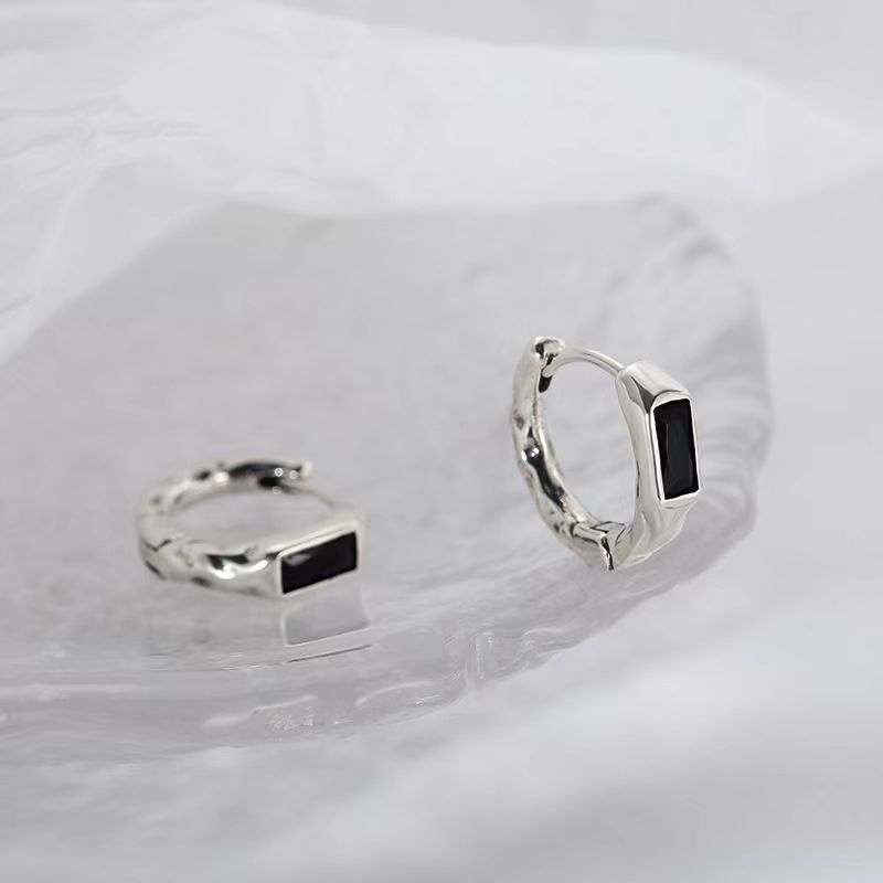 Plating Design 1 Pair Hip-hop Geometric Plating Copper Silver Plated Earrings