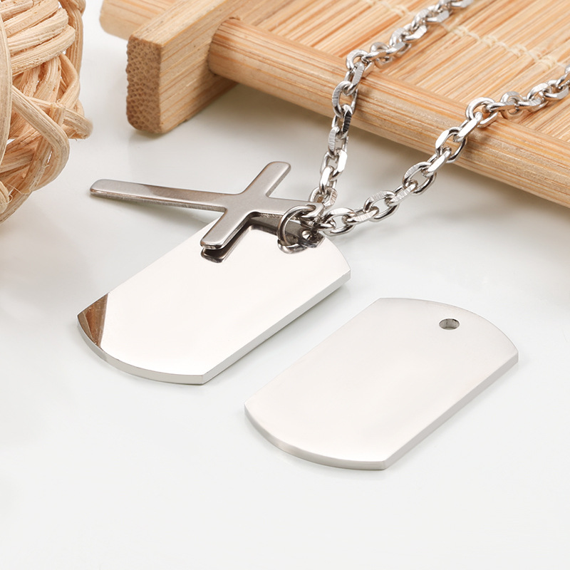 20g Weight Pendant Jewelry Making Type 1 Piece 16*27mm 304 Stainless Steel Customization Laser Engraving Solid Color Pendant DIY Jewelry Accessories