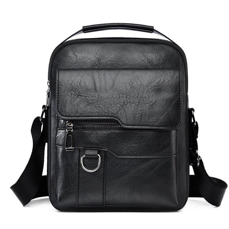 Personalized Custom Laser Men's Shoulder Business Casual Vertical Crossbody Bag Fashionable PU Leather Handbag For Men_voghion.com