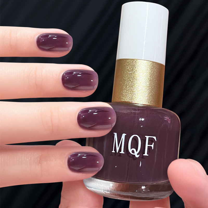 2024 autumn and winter new water-based nail polish can not peel the stars shining purple powder nutmeg powder ocean starry sky starry sky