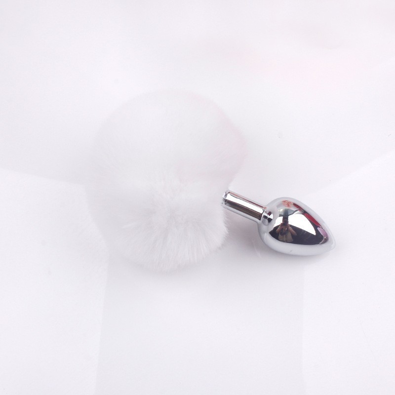 White metal corked rabbit tail