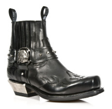 Cross-border factory foreign trade European and American burning flower men's short boots embroidered chunky heel black motorcycle punk plus size Martin boots