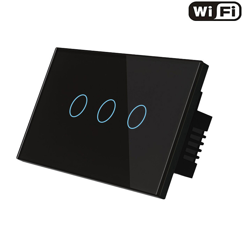 米国およびオーストラリアの規制 Tuya WiFi モデル 1234 ウェイ スイッチ強化ガラス パネルは単一の火災設置をサポート|undefined