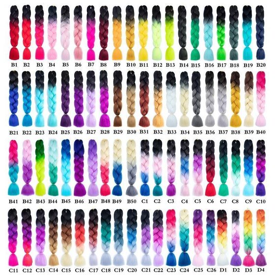 Fiber high temperature silk color African hair rope female small big braid dirty braid artifact braid reggae men 100g hair