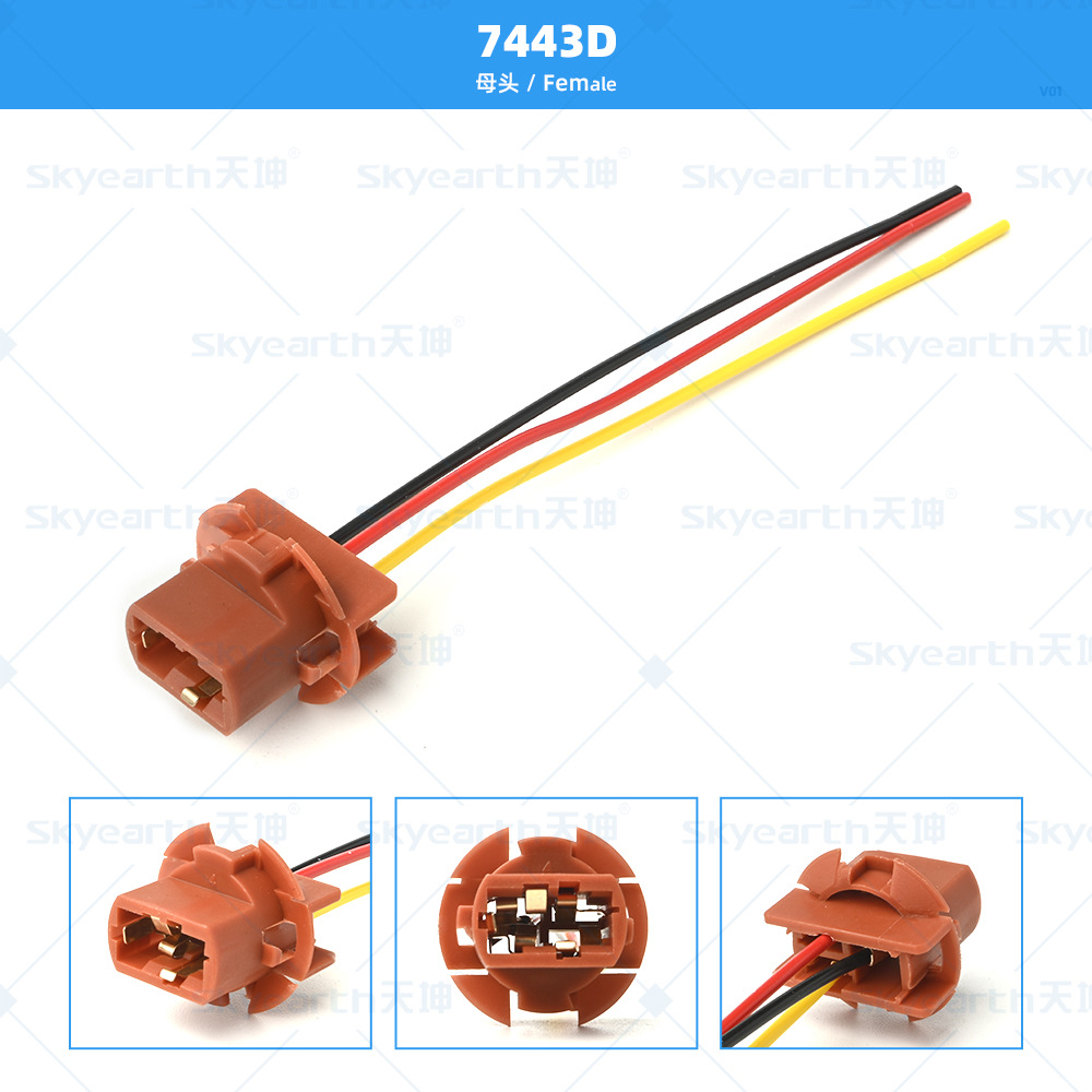 Coche LED luz de freno señal 1156 portalámparas 1157 socket T20T25t10 motocicleta conector image 35