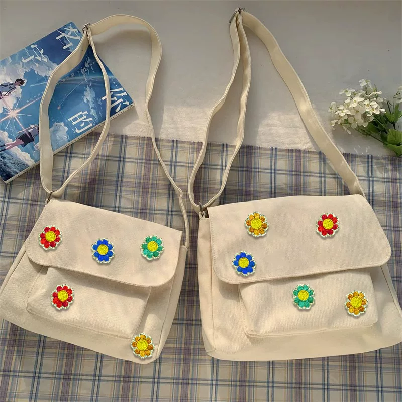 Cartoon multicoloured materials set solar-powered, bag, flowered, with embroidery, DIY