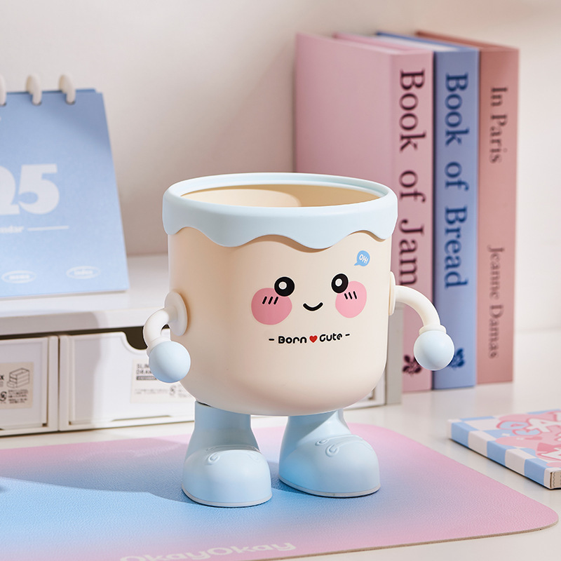 かわいいデスクトップゴミ箱ミニ高価値デスクダイニングテーブル寝室ベッドホーム小型ゴミ収納ボックス|undefined