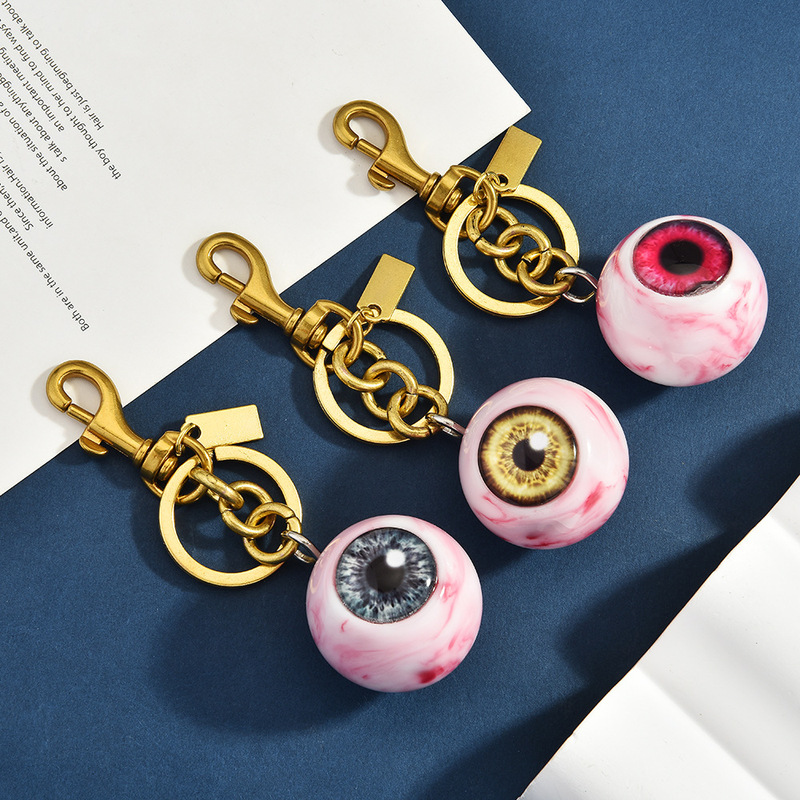 Factory Direct Sales Personalized Simulated Eyeball Keychain Creative Funny Pendant Trendy Accessories Bag Pendant Available for Wholesale