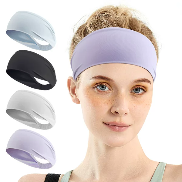 Headband Sports Headband Badminton Outdoor Cycling Men's and Women's Antiperspirant with Oxygen Fitness Yoga Widened Sweat-Absorbing Headband